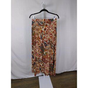 CAFO Skirt Womens Small Multicolor Paisley Boho Floral Stretch Maxi Soft